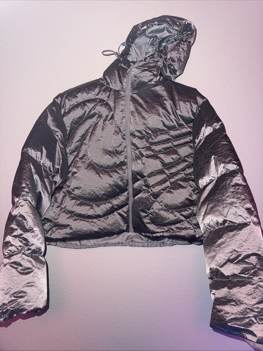 Nike Therma-FIT Oversized Down Puffer Jacket Silver Women’s L IB2003-095 $275